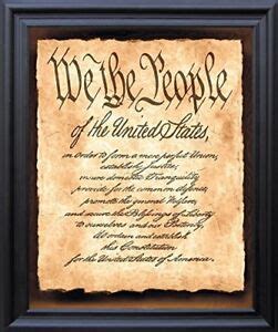 Constitution of the United States Wall Decor Art Print Black Framed Picture | eBay