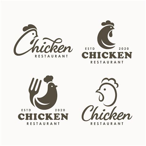 Premium Vector | Set of chicken logo