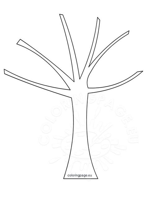 Printable Autumn tree template – Coloring Page