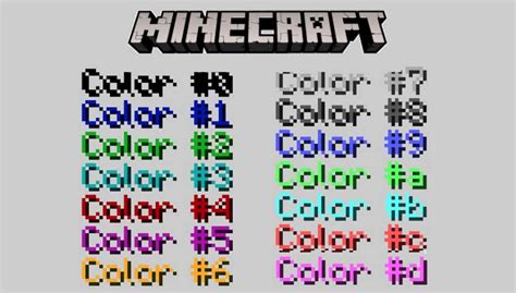 Minecraft Color Codes - Everything You Need to Know