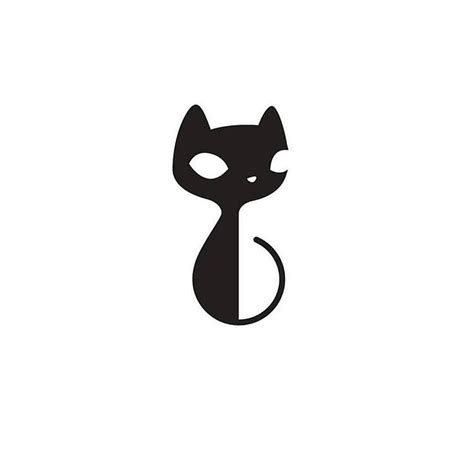 LOGO PLACE on Instagram: “Black cat logo idea design made by ...