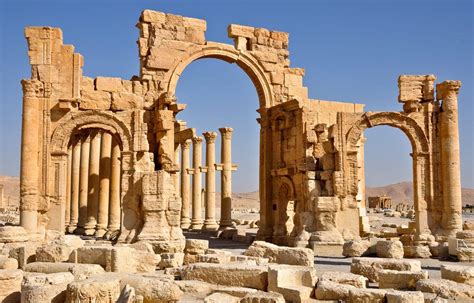 Pagan arch of Palmyra that was dedicated to Baal being reconstructed, Some see it as harbinger ...