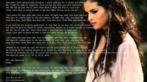 Selena Gomez - Slow Down Lyrics - YouTube