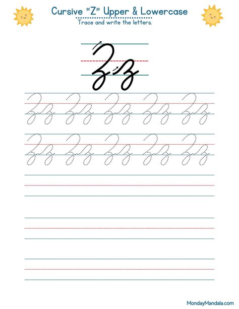 10 Cursive Z Worksheets (Free Letter Writing Printables)