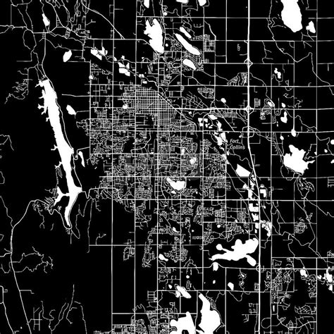 Fort Collins, Colorado map | Colorado map, Map vector, Fort collins