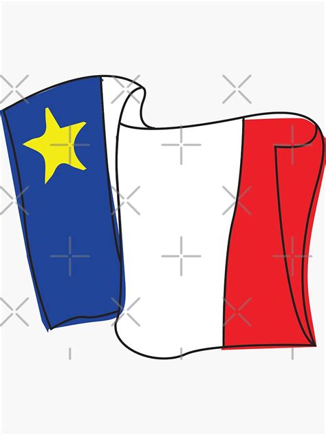 "Acadian Flag" Sticker for Sale by MoMasry | Redbubble