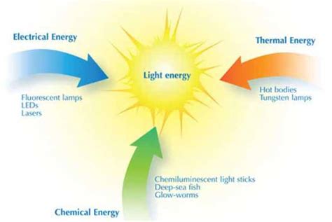 Sources of light energy