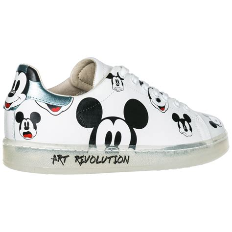 MOA Women's Shoes Leather Trainers Sneakers Disney Mickey Mouse in ...