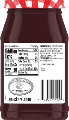 Smucker's® Seedless Strawberry Jam, 18 oz - Mariano’s