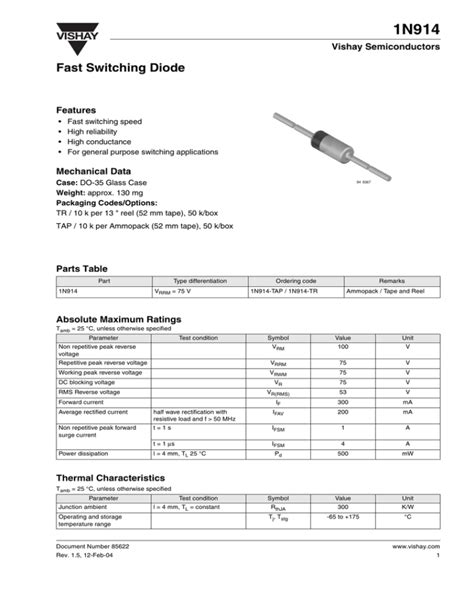 Datasheet 1N914