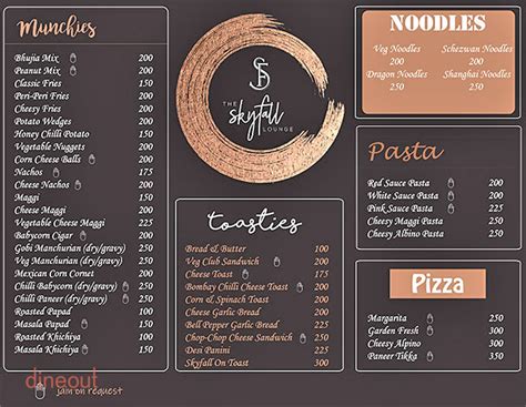 Menu of The Skyfall Lounge, Nungambakkam, Chennai | Dineout