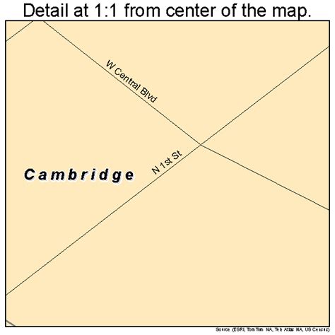 Cambridge Idaho Street Map 1612520