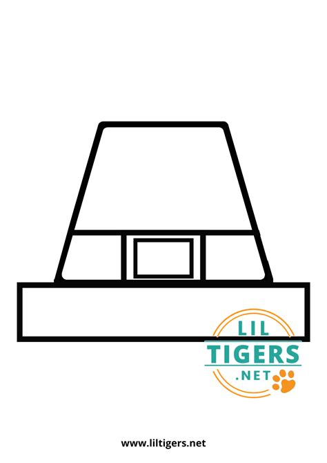 Free Printable Pilgrim Hat Template and Coloring Pages - Lil Tigers