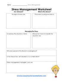 Stress Management Worksheets