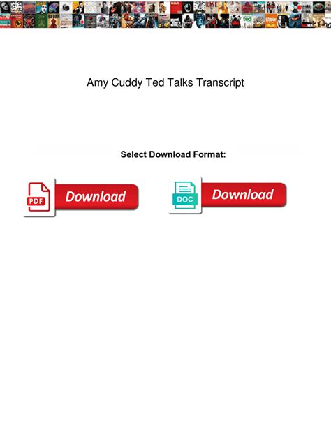 Amy Cuddy Ted Talks Transcript | Study notes Business | Docsity