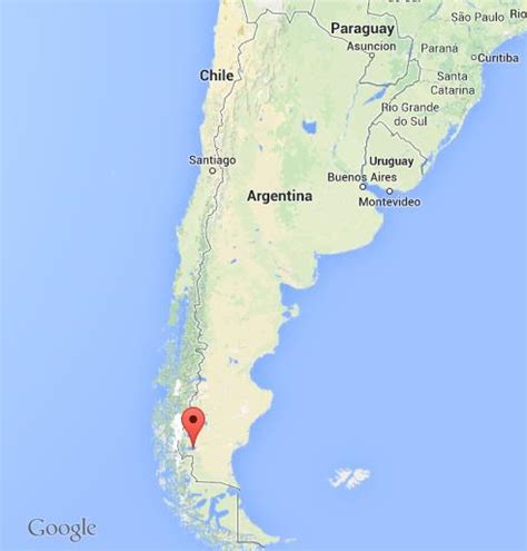 El Calafate on map of Argentina