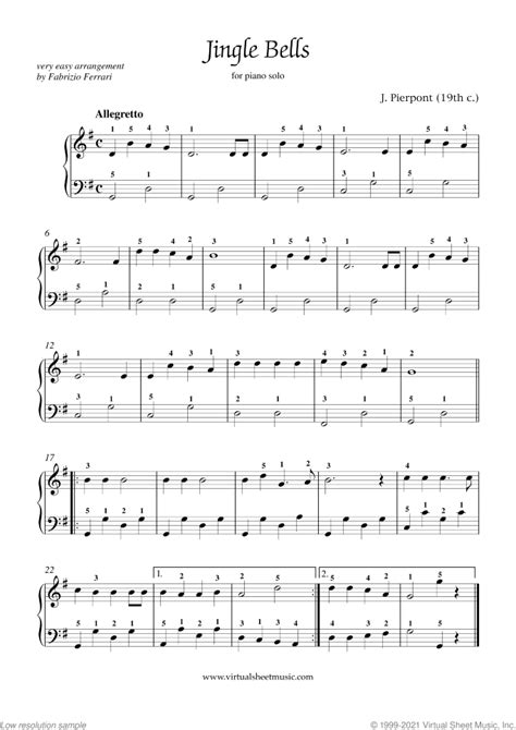 Jingle Bells By Traditional Piano Sheet Music Advanced Level | ubicaciondepersonas.cdmx.gob.mx