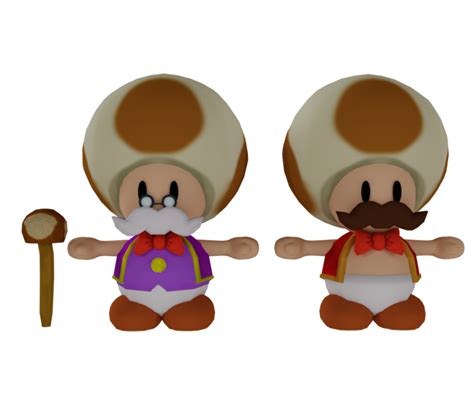 Custom / Edited - Mario Customs - Toadsworth (Paper Mario-Style) - The Models Resource