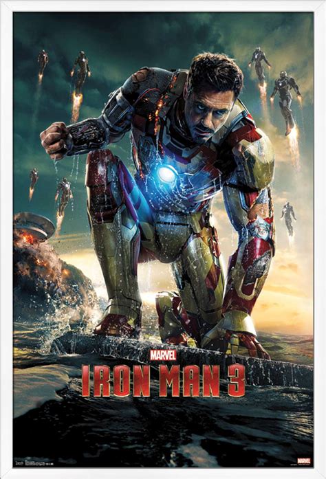 Marvel Cinematic Universe - Iron Man 3 - One Sheet Wall Poster, 22.375" x 34", Framed - Walmart.com