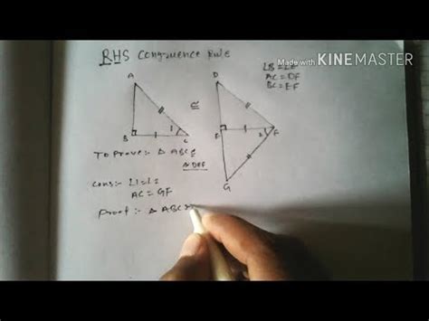 THEOREM 7.5 RHS CONGRUENCE RULE || PROOF || HINDI - YouTube