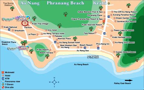 Krabi map | Krabi, Ao nang, Tourist map