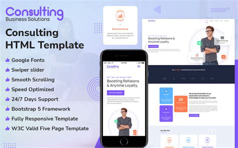 Consulting HTML Website Template #278999 - TemplateMonster