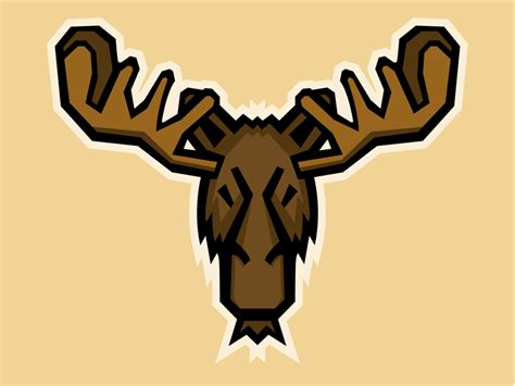 Moose mascot logo by Dustin Searle on Dribbble