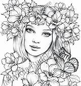 Beautiful Girl Coloring Pages  Learny Kids sketch template