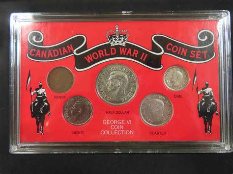 Canada World War 2 Coin Set 1 Cent, 5 Cent, 10 Cent