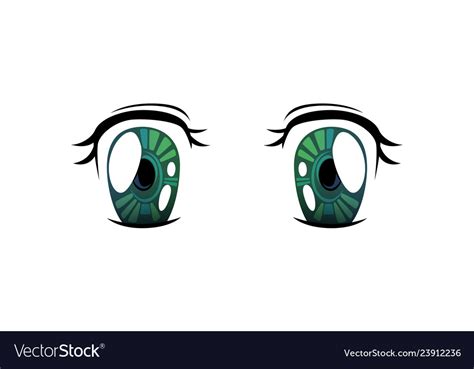 Bright eyes green cololrs beautiful Royalty Free Vector