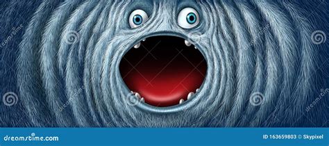 Yeti Snow Monster stock illustration. Illustration of crazy - 163659803