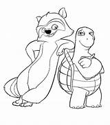 RJ And Verne Taking Picture Together In Over The Hedge Coloring Pages  sketch template