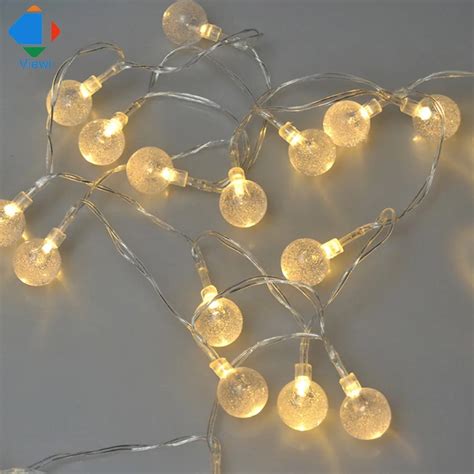 Viewi Warm white fairy lights 30X bulb lighting 6M led christmas light outdoor waterproof solar ...