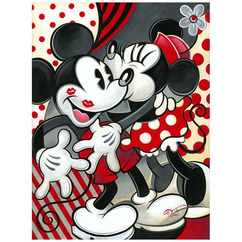 Hugs and Kisses 24Hx18W Disney MICKEY AND MINNIE MOUSE Wall Art by Tim ...