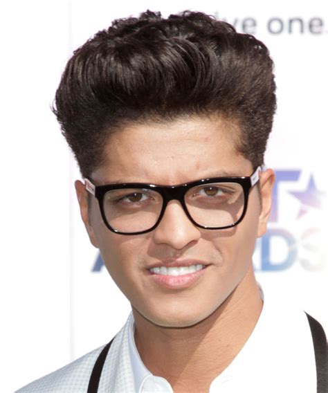 Bruno Mars Short Straight Dark Brunette Hairstyle