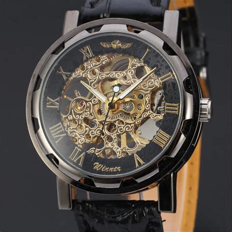 WINNER Mens Wrist Mechanical Watch Men Top Brand Luxury Clock Business Skeleton Male Watches ...