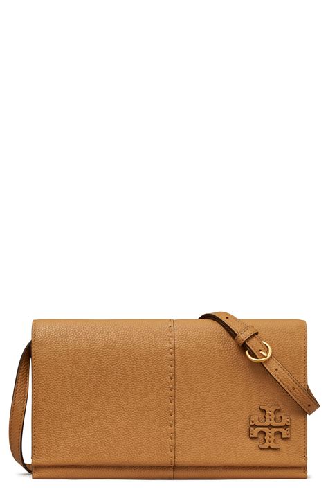 Tory Burch Mcgraw Leather Crossbody Bag in Brown | Lyst