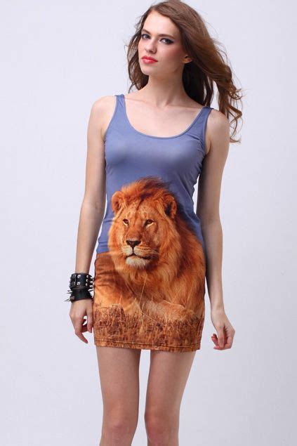 Lion Print Bodycon Dress | Fashion, Lion print, Dresses