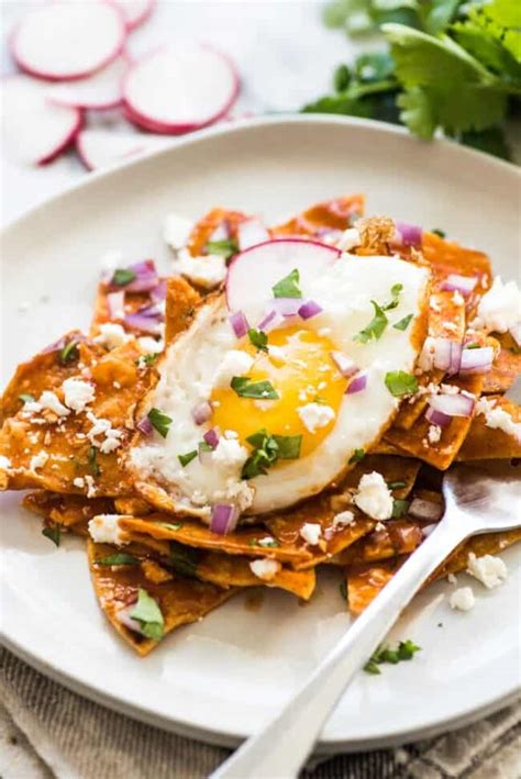 Easy Red Chilaquiles - Isabel Eats