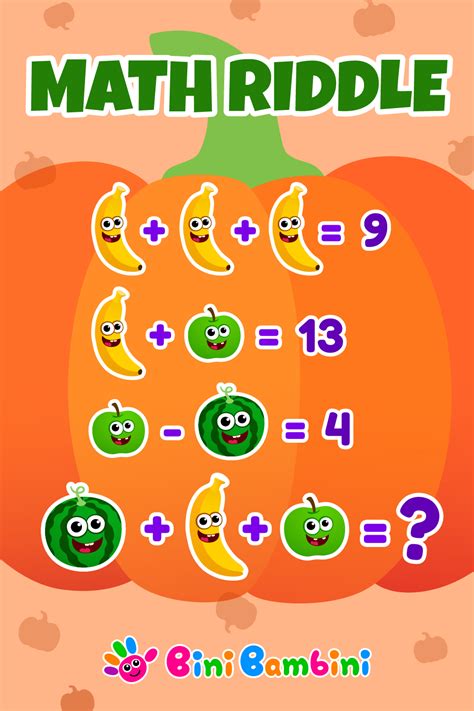 Math Riddle for Kids | Kids learning apps, Math riddles, Kids app