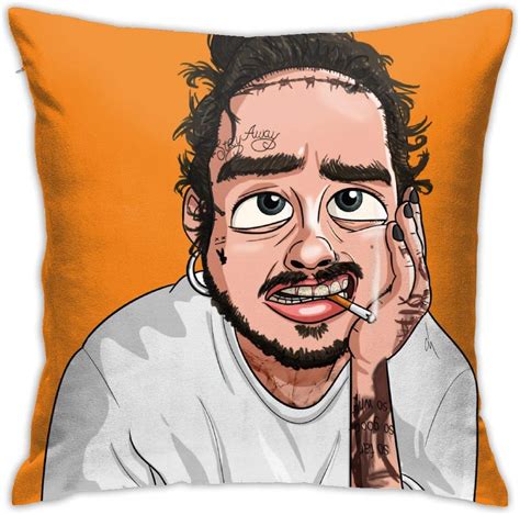 Amazon.com: Ante Anfa Post Malone Cartoon Pillow Sofa Cushion Office Pillow Bed Backrest Car ...