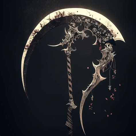 Premium AI Image | there is a very large metal scythe with a long blade generative ai