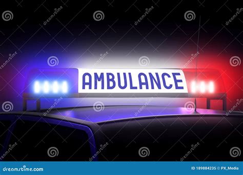 Blue and Red Ambulance Lights Stock Illustration - Illustration of siren, ospital: 189884235