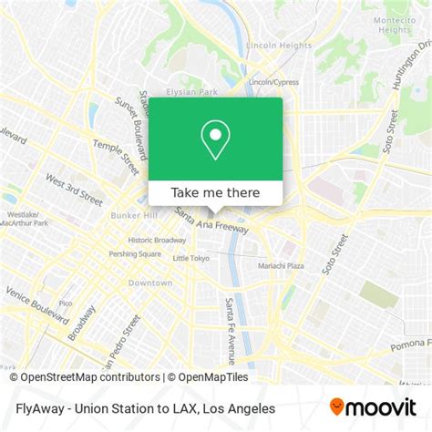 How to get to FlyAway - Union Station to LAX in Downtown, La by bus, subway, light rail or train?