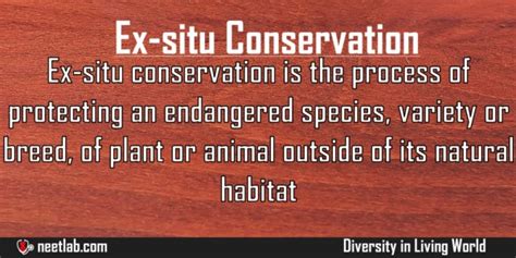 Ex-situ Conservation - NEETLab