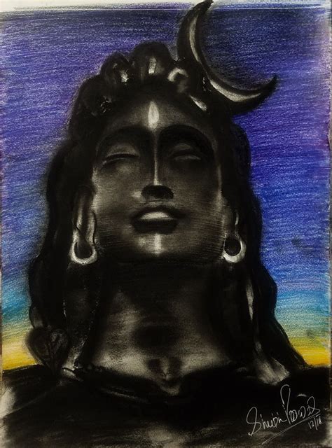 Adiyogi art made by shubh. sadhguru has inaugrated a huge murti of ...