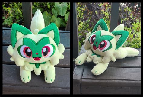 Sprigatito Custom Plush Handmade by StudioFluff on DeviantArt