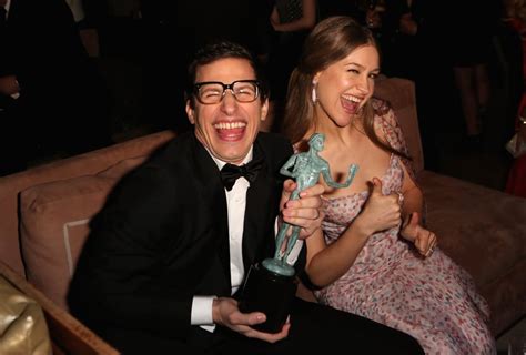 Andy Samberg and his wife, Joanna Newsom, celebrated after the show ...