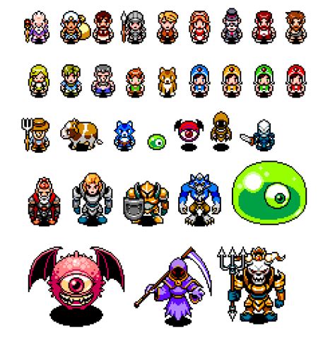 The character line up I did on Wizorb. I created each sprite in front view and then Paul ...