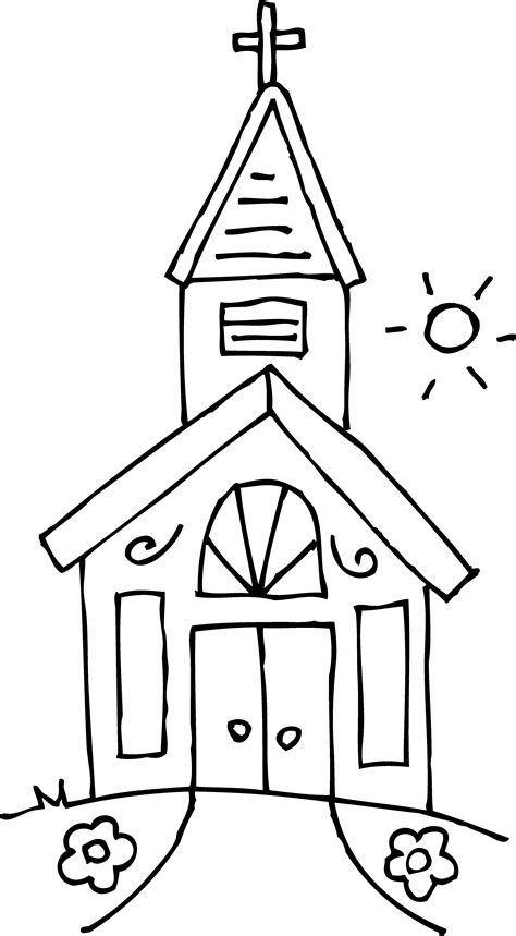 Church Coloring Pages Free Printable - Printable Words Worksheets